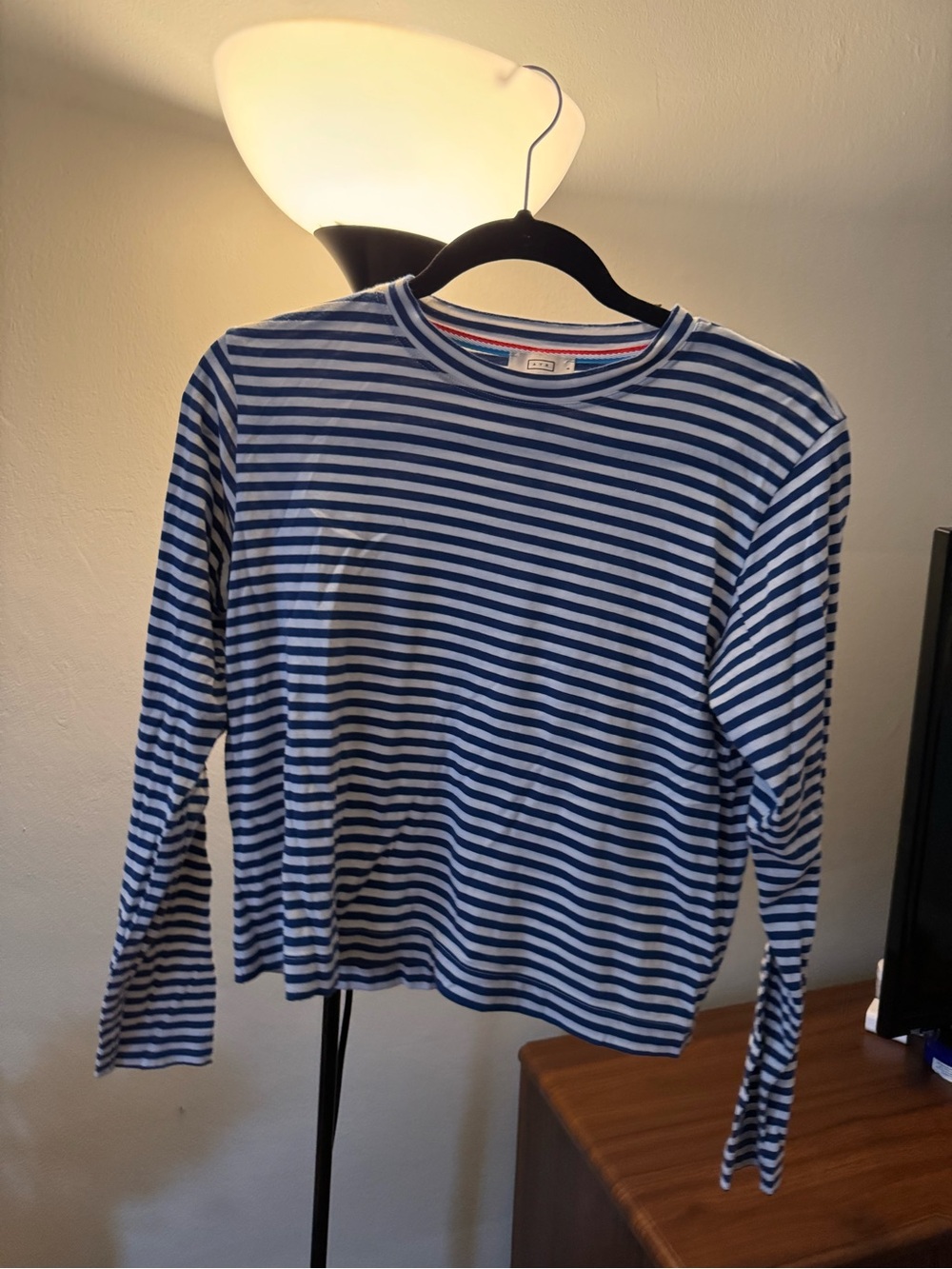 AYR Blue & White Striped Long Sleeve Tee